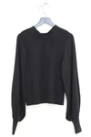 SWAYING/KNIT profile cuffed long-sleeved slim pullover SW24RE1T10 black PS11